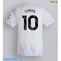 Camisa de time de futebol Manchester United Matheus Cunha #10 Replicas 2º Equipamento 2025-26 Manga Curta